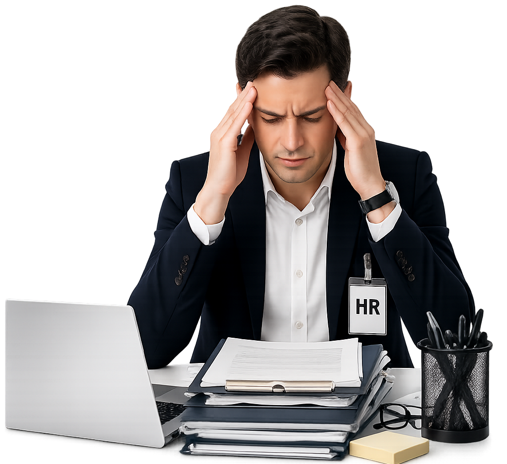 HR team struggling with scattered employee records and manual employee data management
